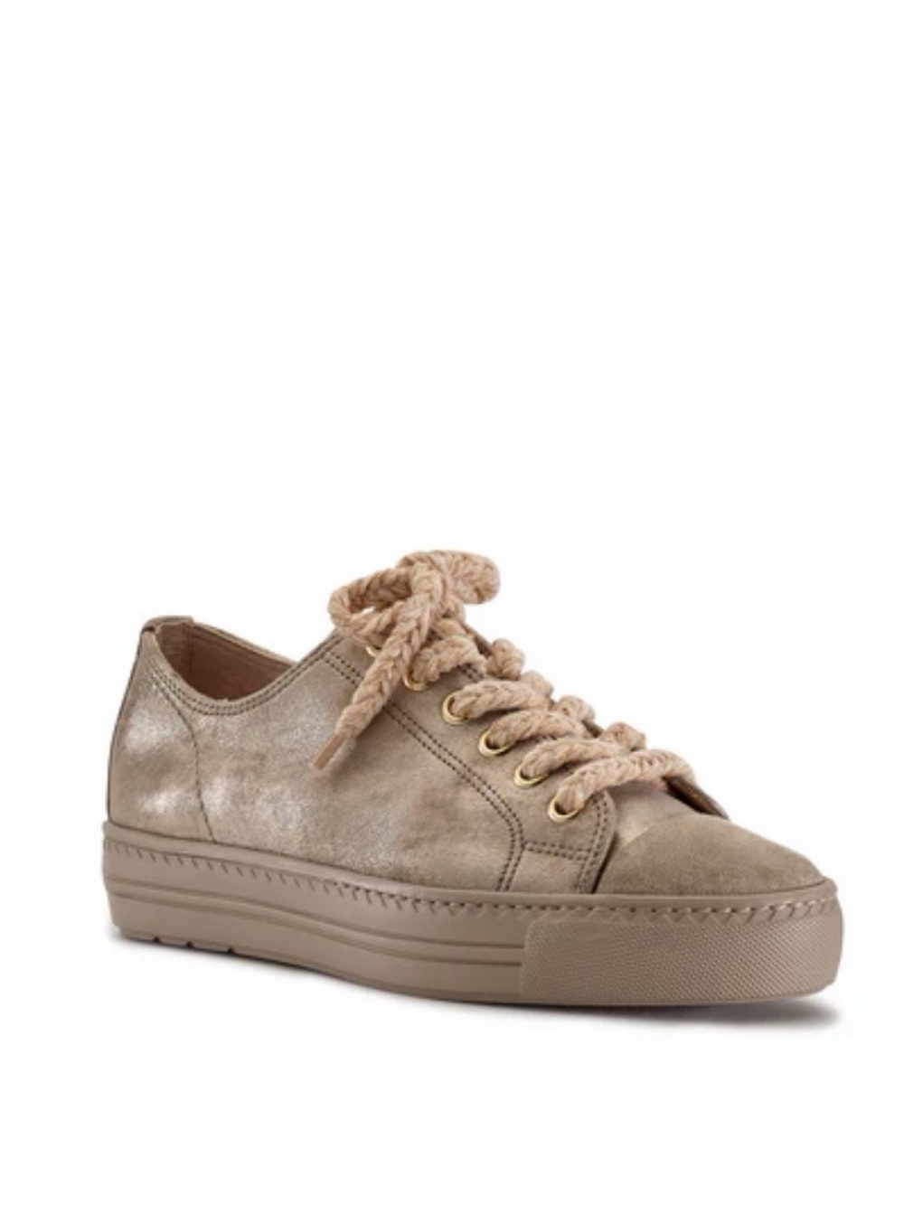 Paul Green Channing Cashmire Platform Sneaker with Chenille Laces